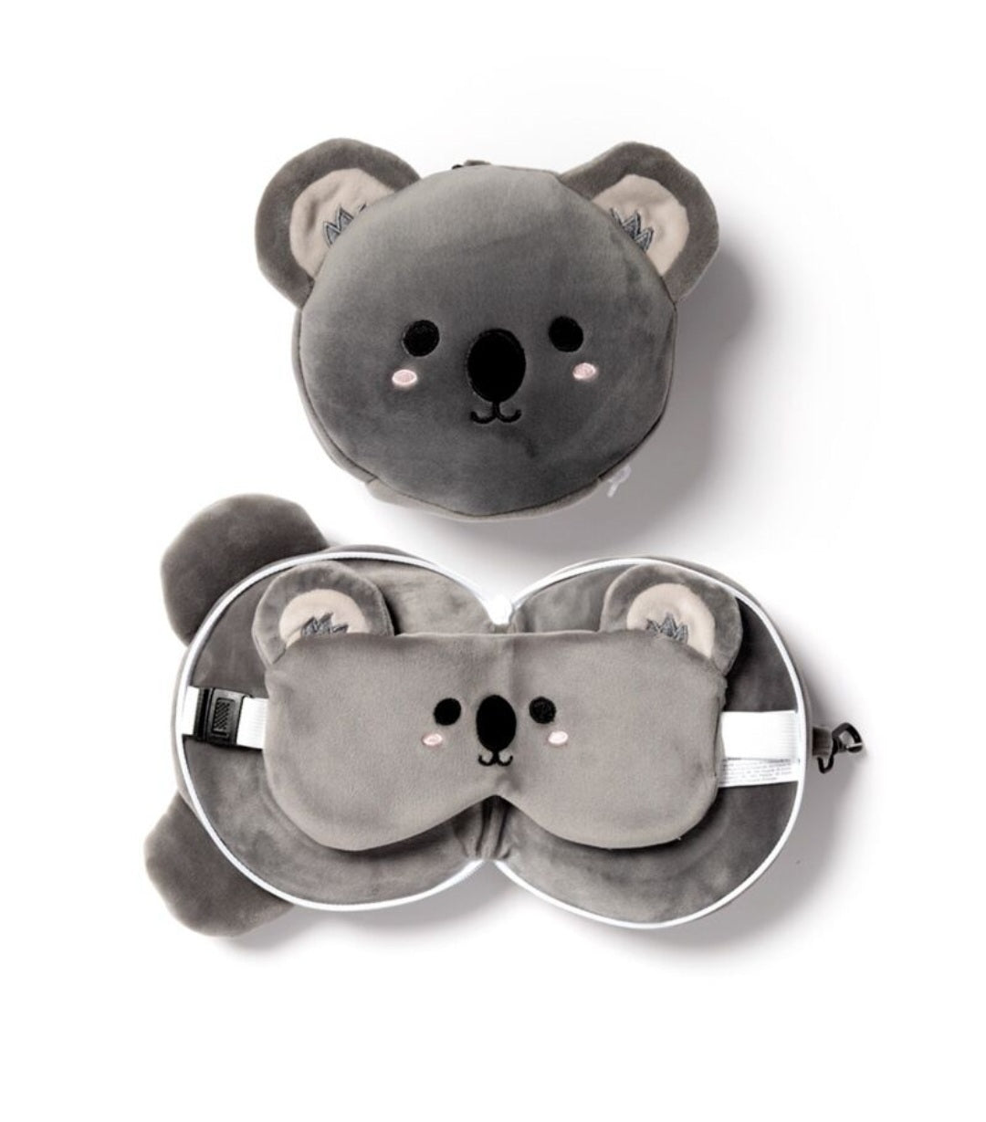 Relaxeazzz Plush Travel Pillow & Eye Mask