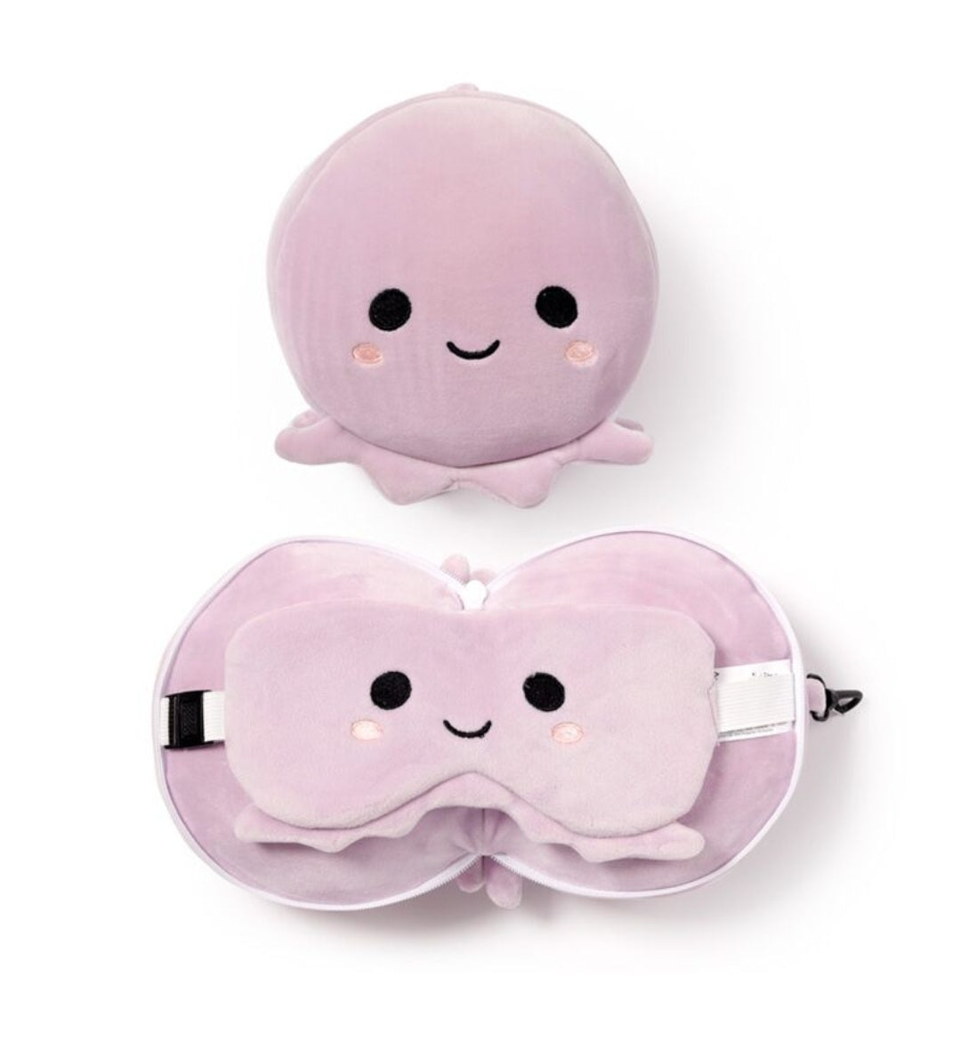 Relaxeazzz Plush Travel Pillow & Eye Mask