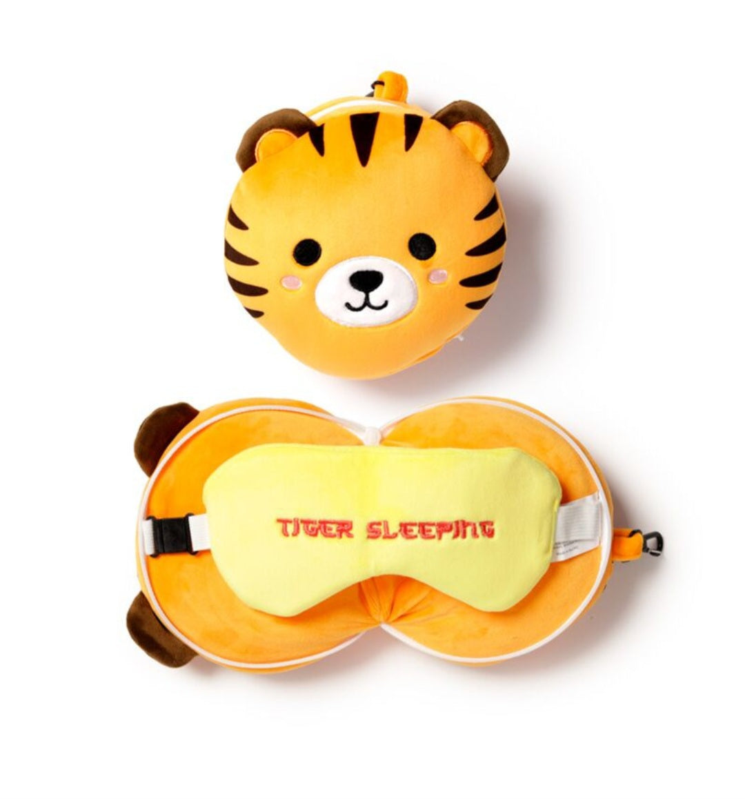 Relaxeazzz Plush Travel Pillow & Eye Mask