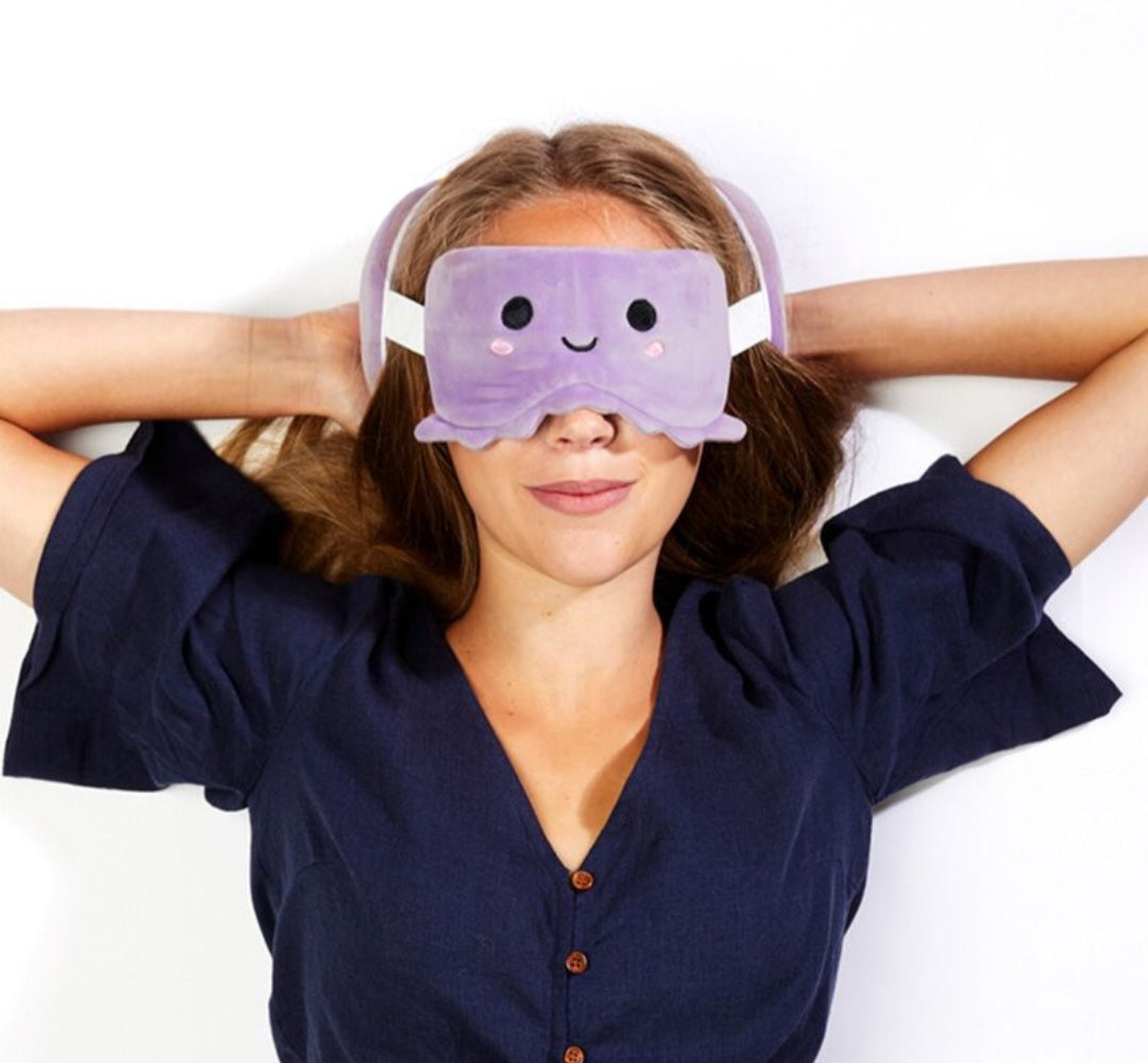 Relaxeazzz Plush Travel Pillow & Eye Mask