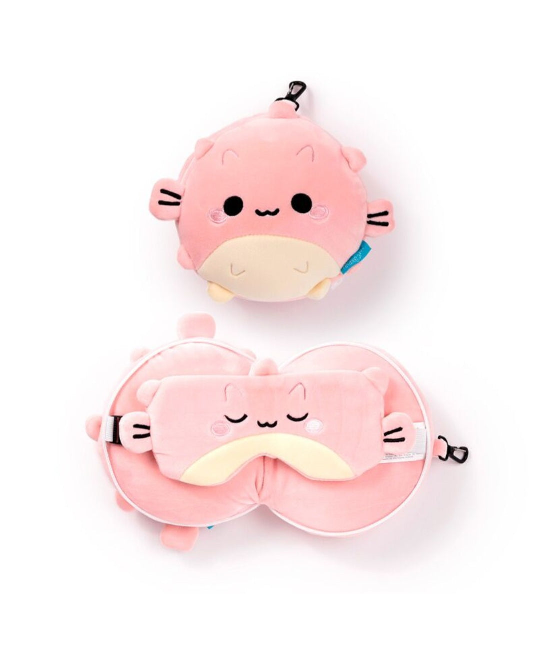 Relaxeazzz Plush Travel Pillow & Eye Mask