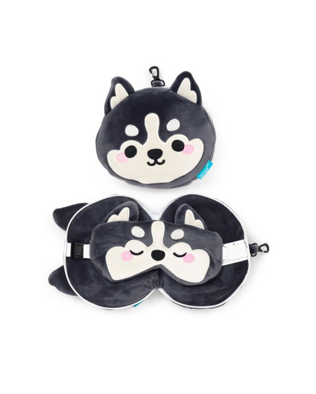 Relaxeazzz Plush Travel Pillow & Eye Mask
