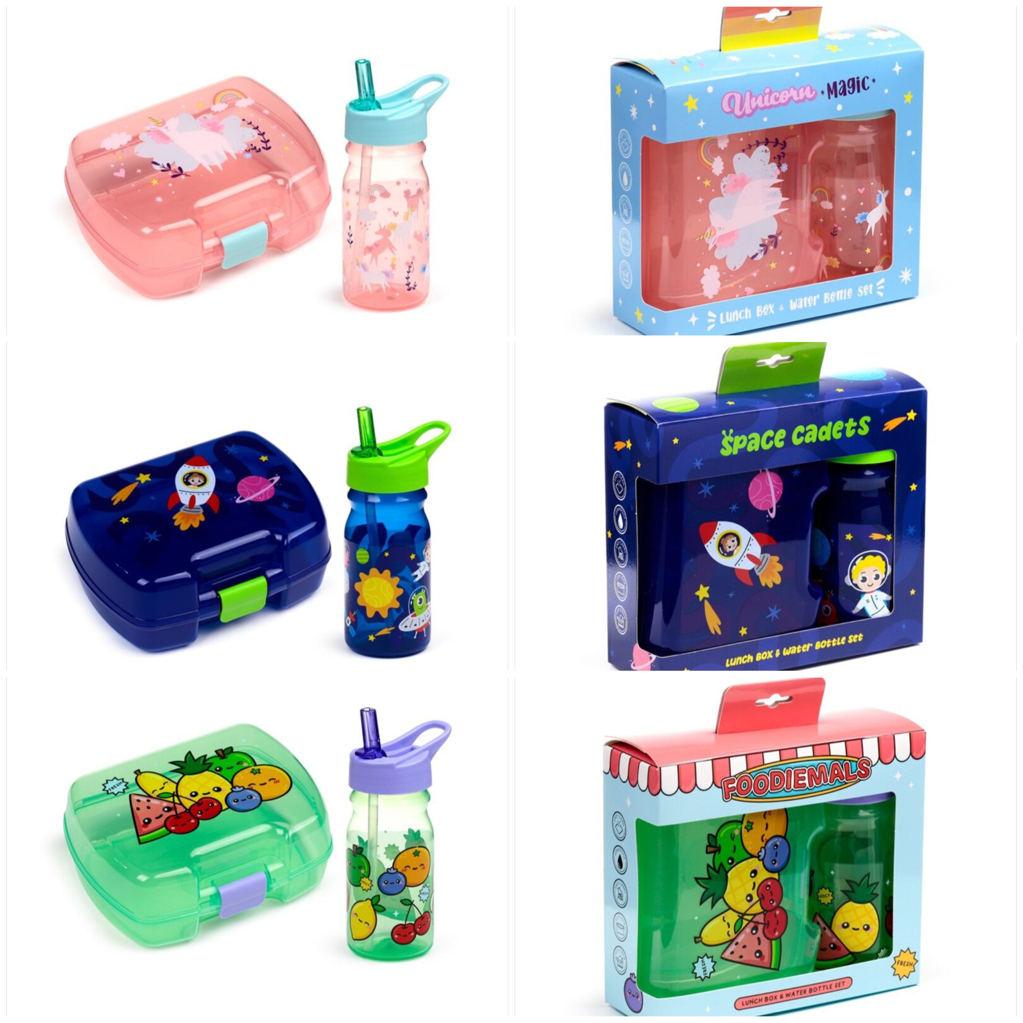 Lunch box and water bottle set