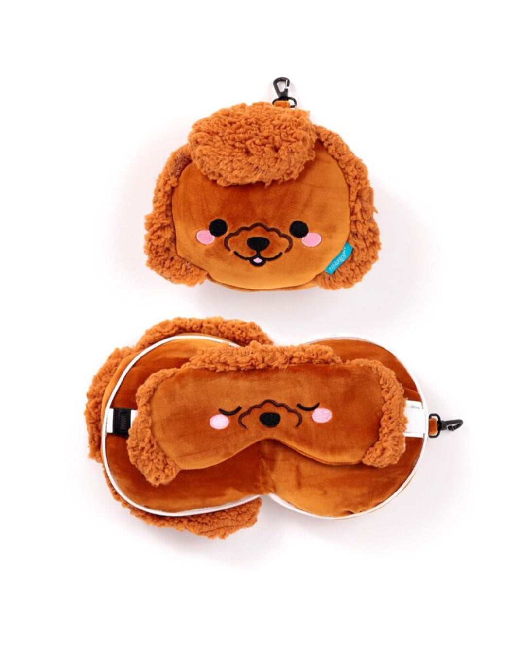 Relaxeazzz Plush Travel Pillow & Eye Mask