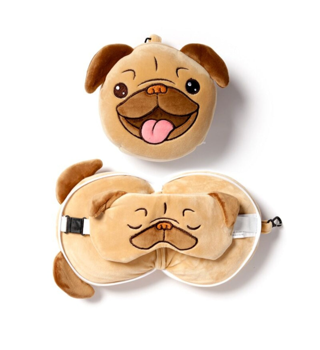 Relaxeazzz Plush Travel Pillow & Eye Mask