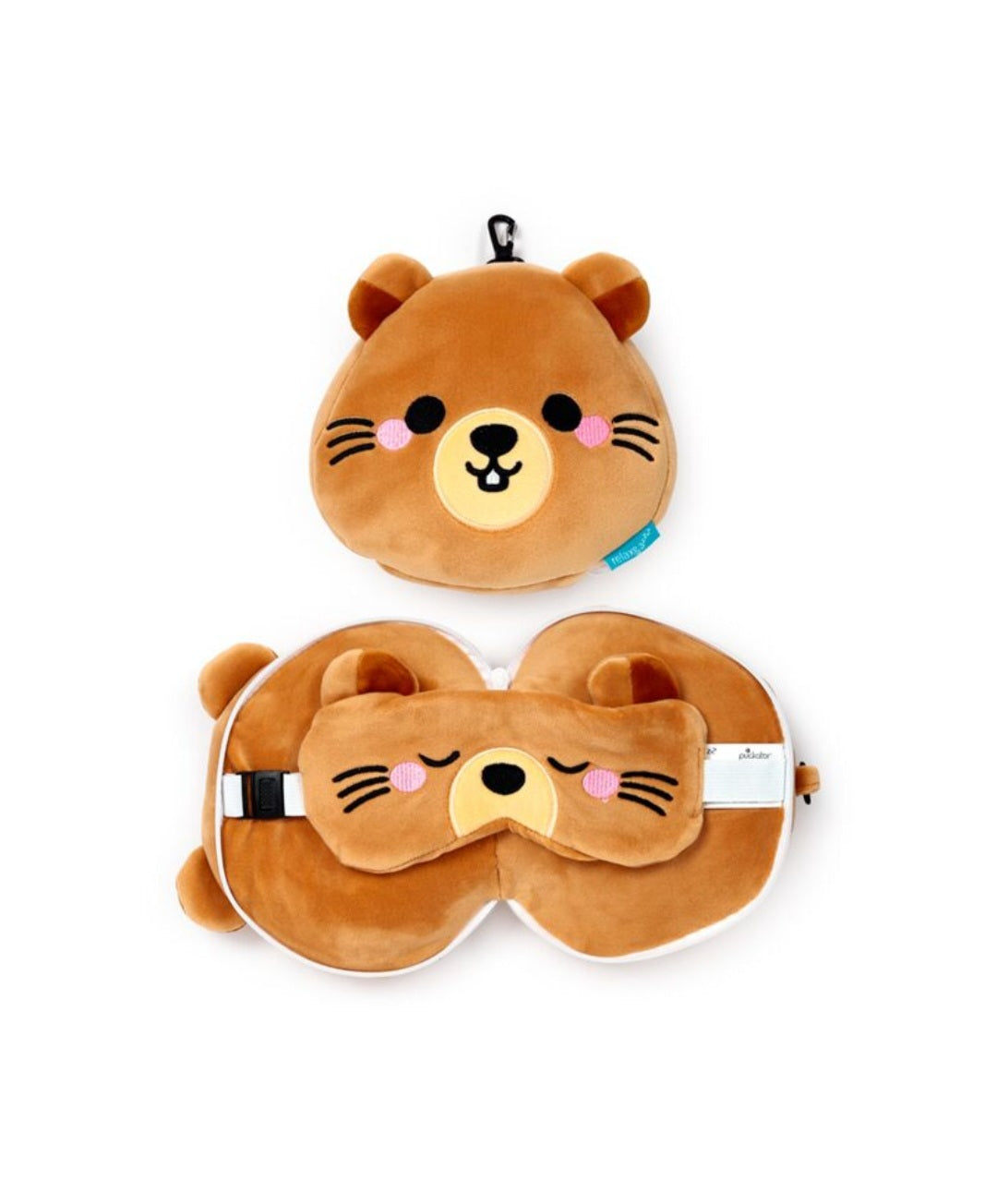 Relaxeazzz Plush Travel Pillow & Eye Mask