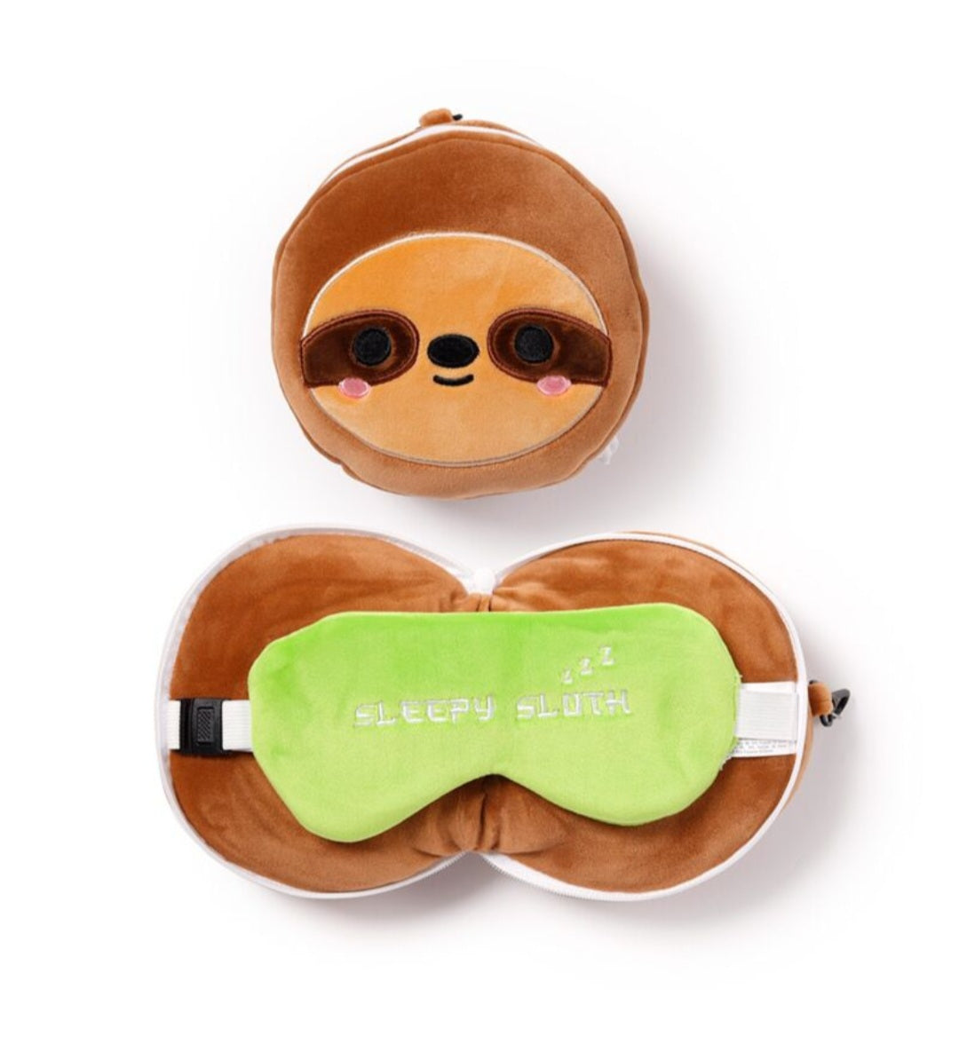 Relaxeazzz Plush Travel Pillow & Eye Mask